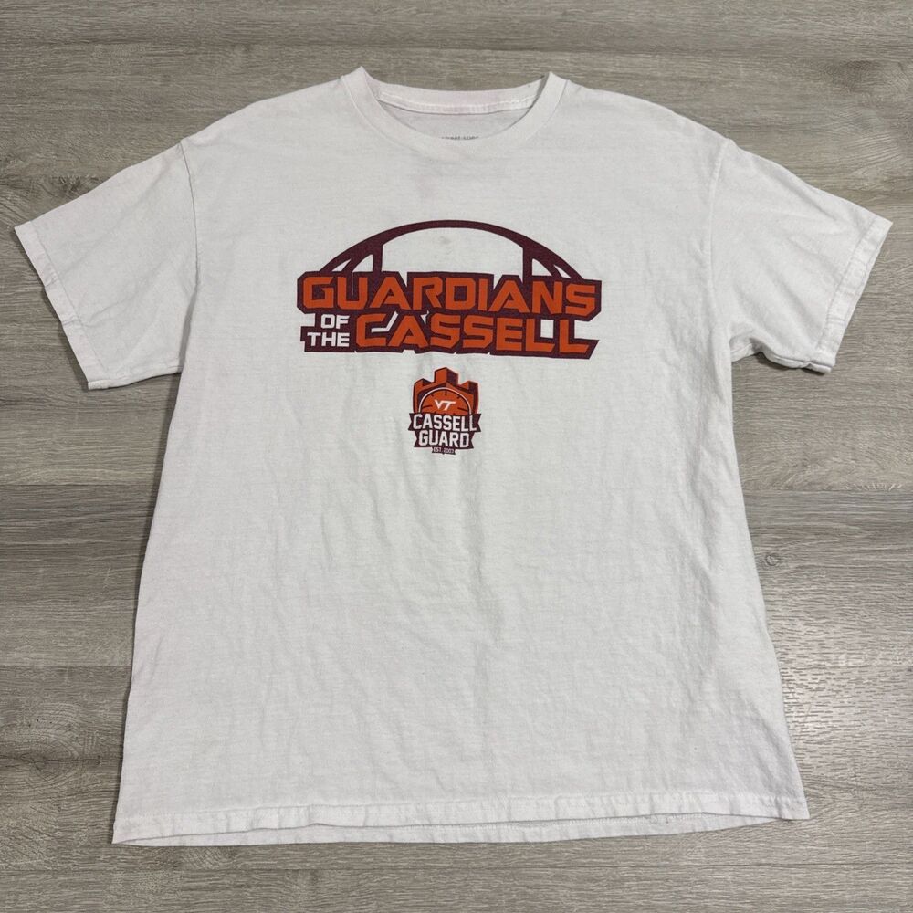 Virginia Tech Hokies Shirt Cassell Guard Guardians Of The Cassell Men's White L